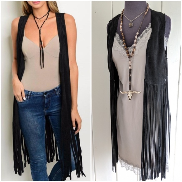 Yoli Rapp Jackets & Blazers - Yoli Rapp suede vest with fringe NWOT